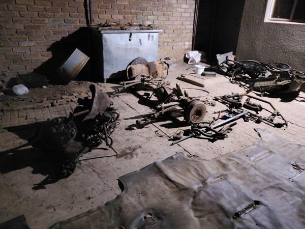 Stolen vehicle, stripped for parts — photo 1