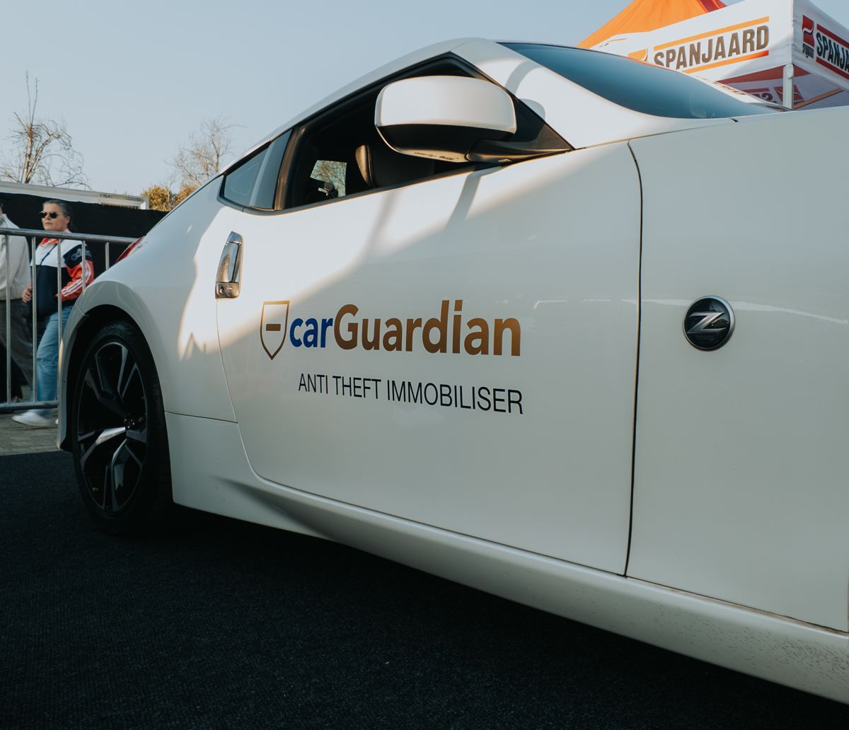 carGuardian-branded Nissan 370Z demo car