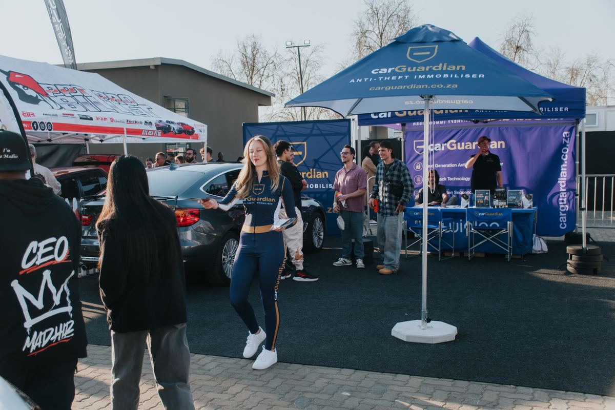 Visitors at the carGuardian stand